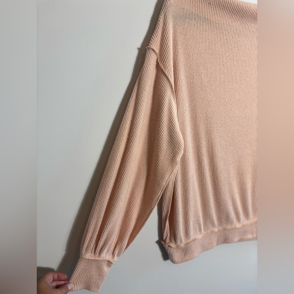 Free People We The Free Main Squeeze Hacci Sweater – Nectar Size Small - Picture 3 of 5